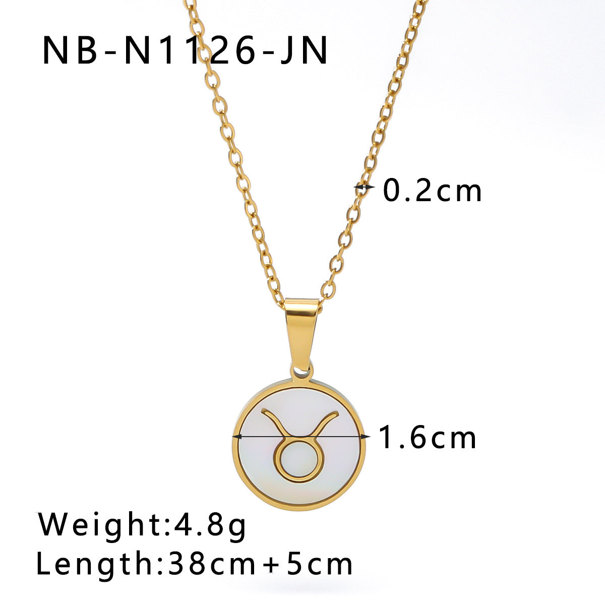 Vintage-Inspired Zodiac Pendant Necklace for Women with Titanium Steel Charm, Geometric and Floral Design, 18K Vacuum Plated Stainless Steel Snake Chain