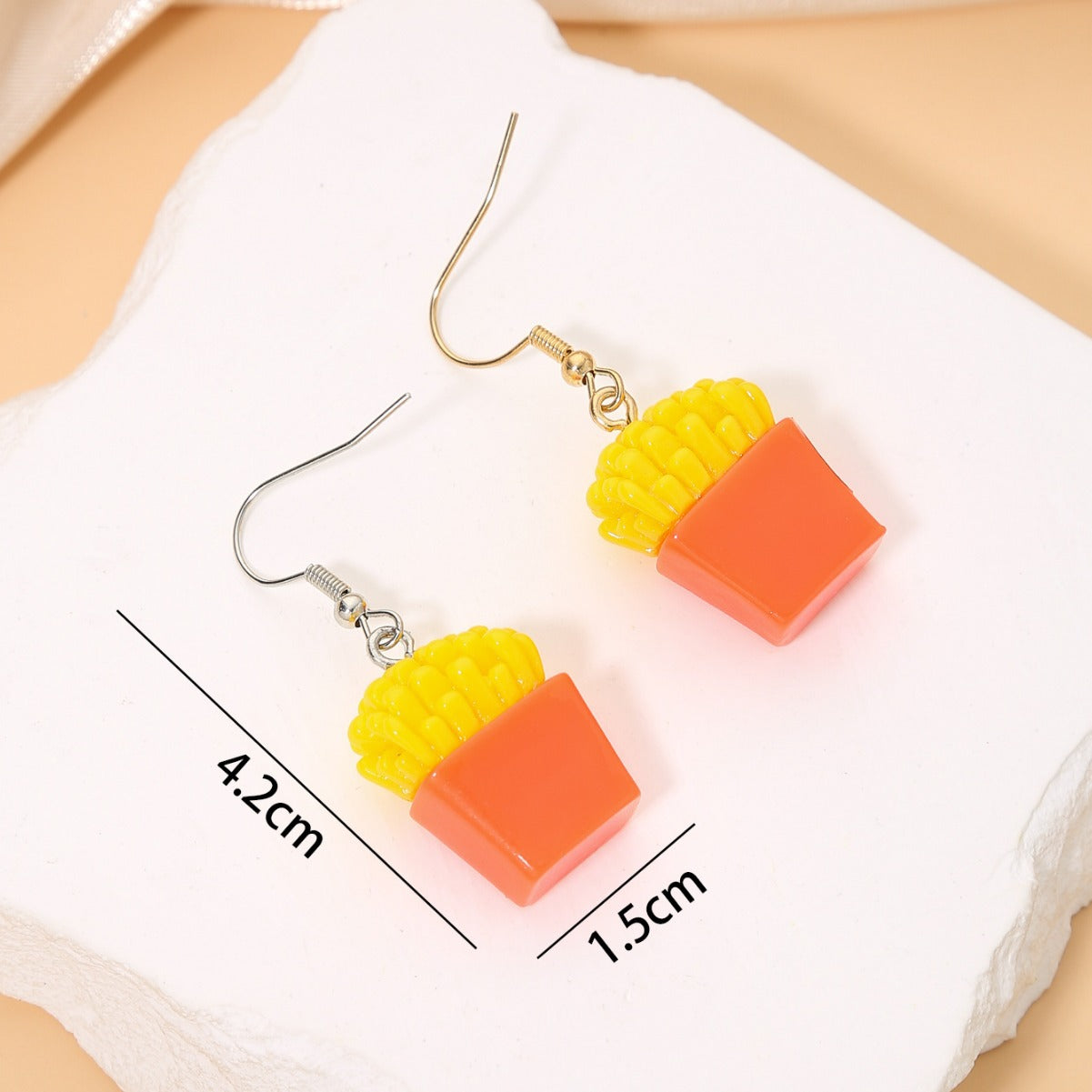 Pendientes de resina geométricos de diseño original con postes de acero inoxidable para mujer