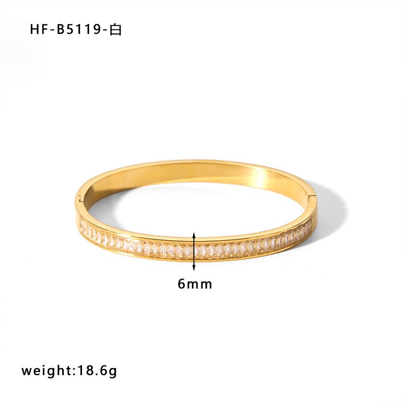 Fashionable 18K Gold Plated Stainless Steel Irregular Star Bracelet for Women