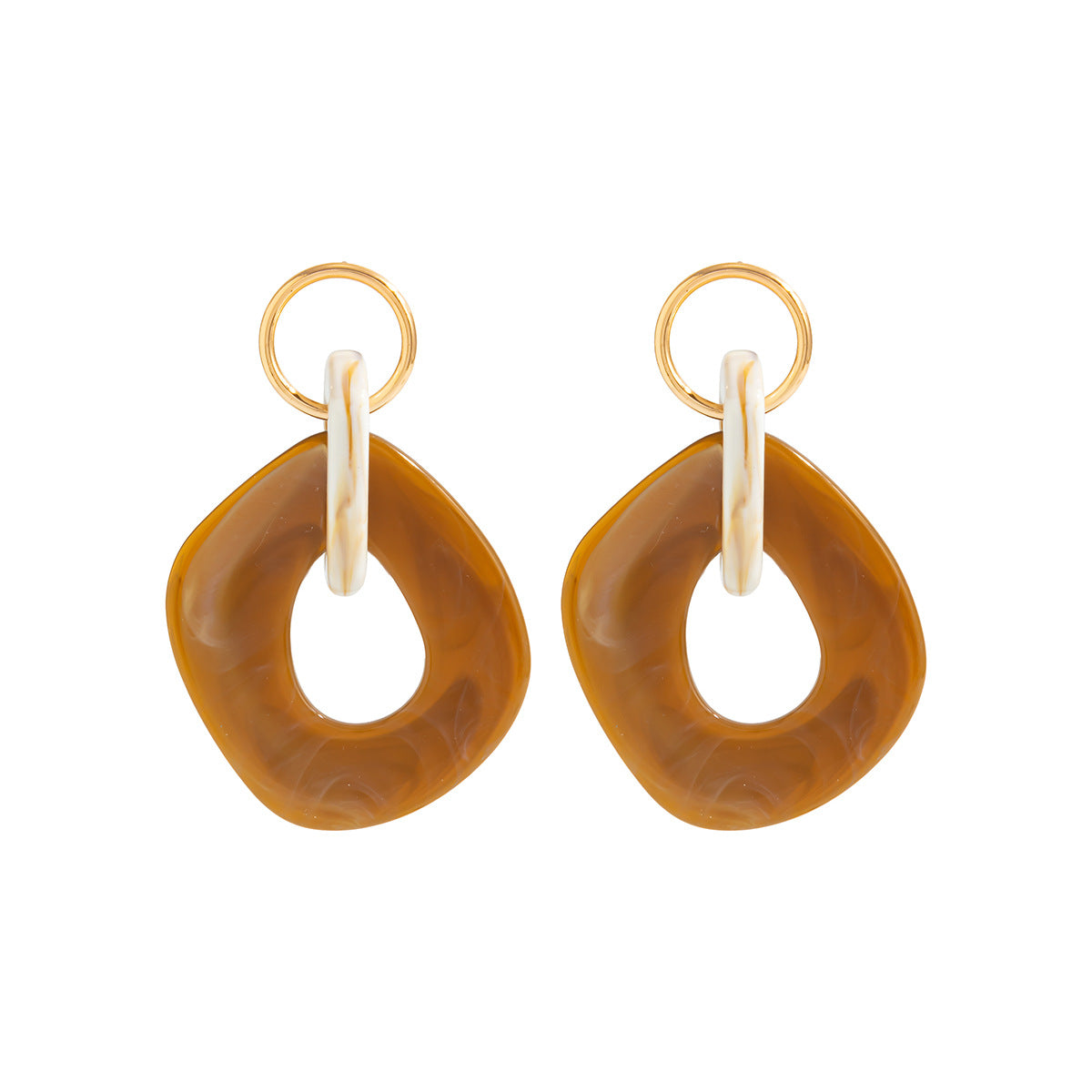Elegant Geometric Oval Alloy Plated Earrings for Women