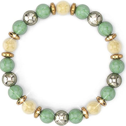 Geometric Floral Cubic Zirconia Elastic Bracelet Unisex