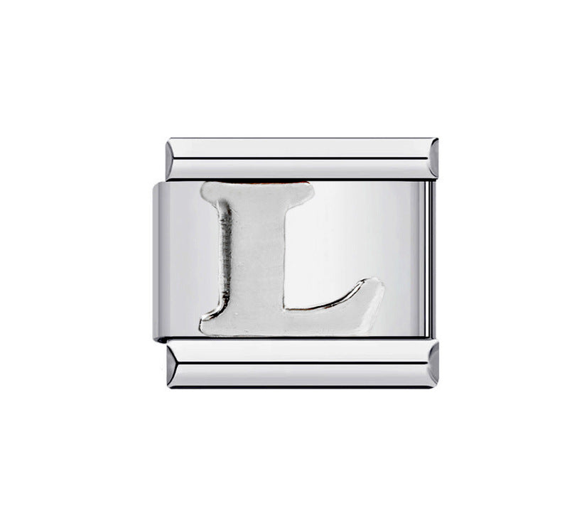 Minimalist Letter Stainless Steel Plating Charm Bar