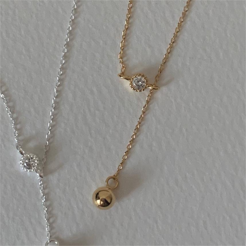 Collana con ciondolo a cuore minimalista in argento sterling 925 con zirconi cubici, catena regolabile