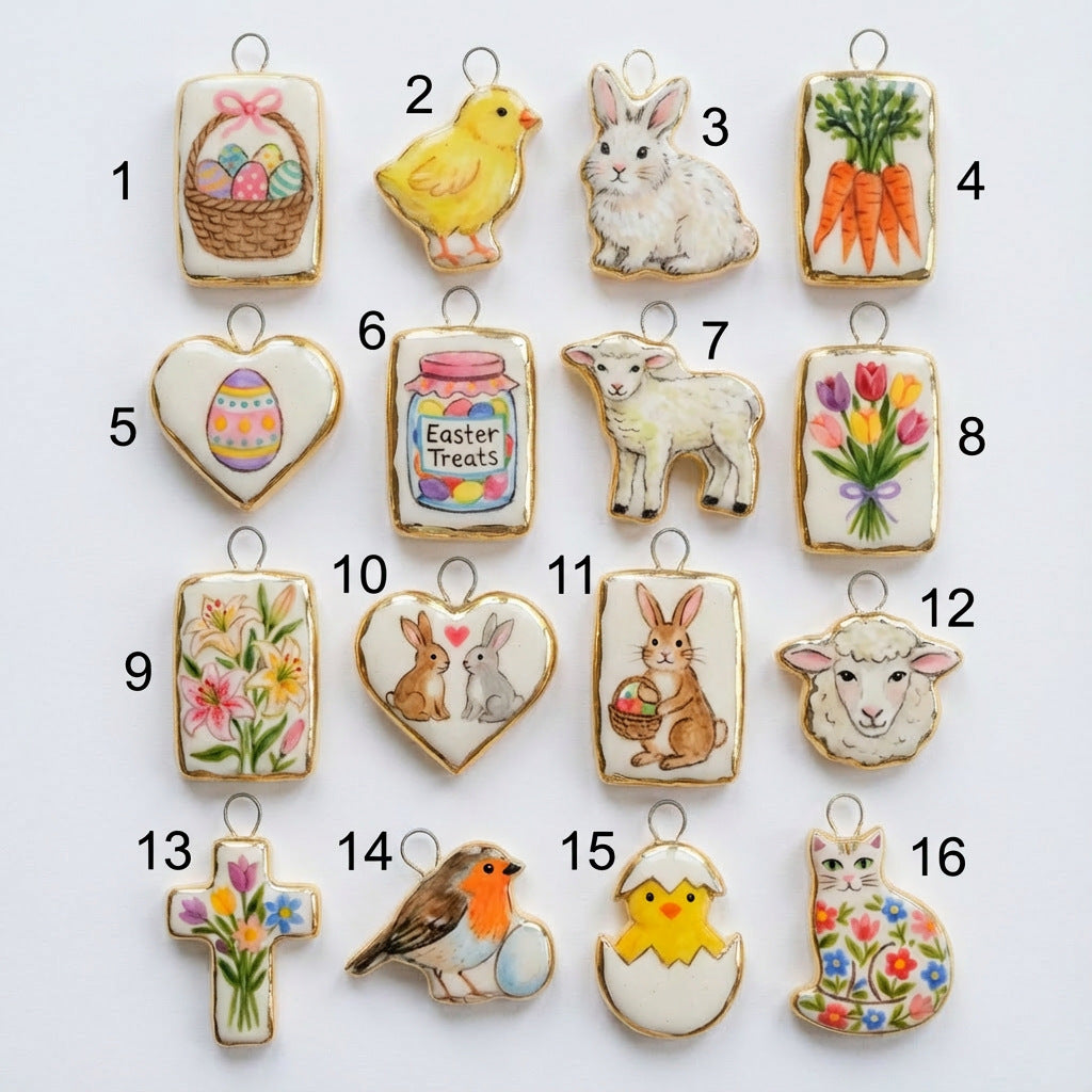 Charm a barra vintage in acciaio inossidabile PVD placcato oro con animale geometrico