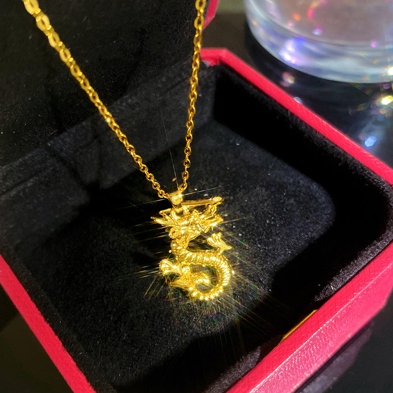 Sporty Sweet Micro-Set Cubic Zirconia Fruit Square Pendant Titanium Steel Cable Chain Necklace
