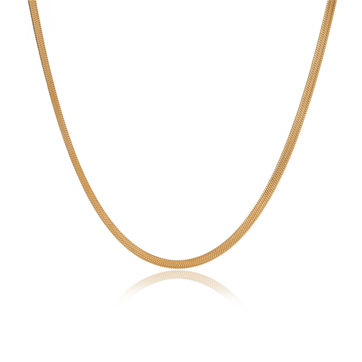 Collar Minimalista Corto de Acero Inoxidable con Cadena Chapada en Oro para Mujer
