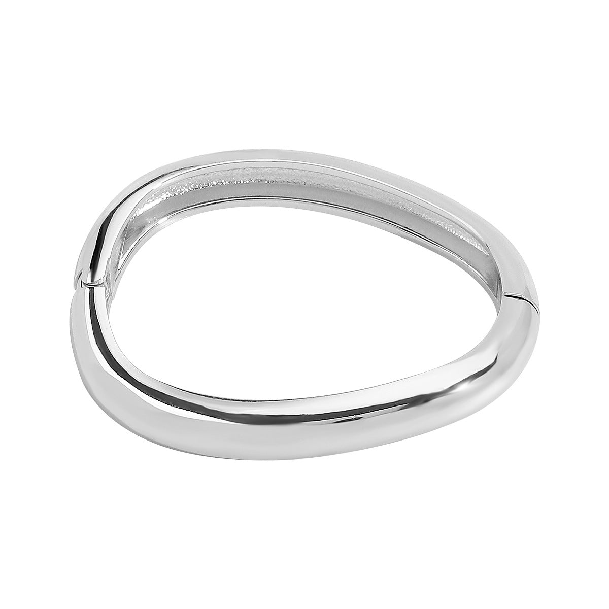 Pulsera geométrica irregular vintage de aleación para mujer con acabado pulido y superficie chapada