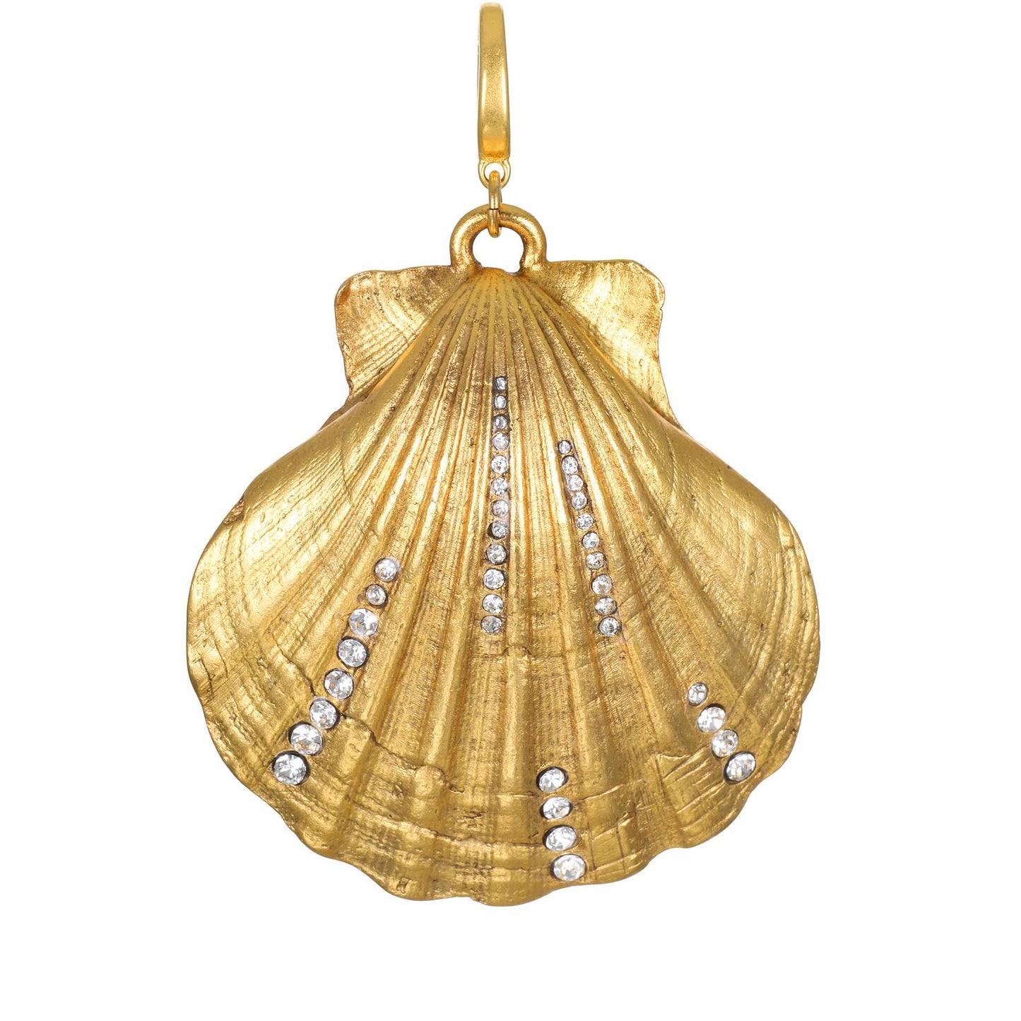 Vintage 18K Gold Plated Stainless Steel Teardrop Star Shell Pearl Necklace