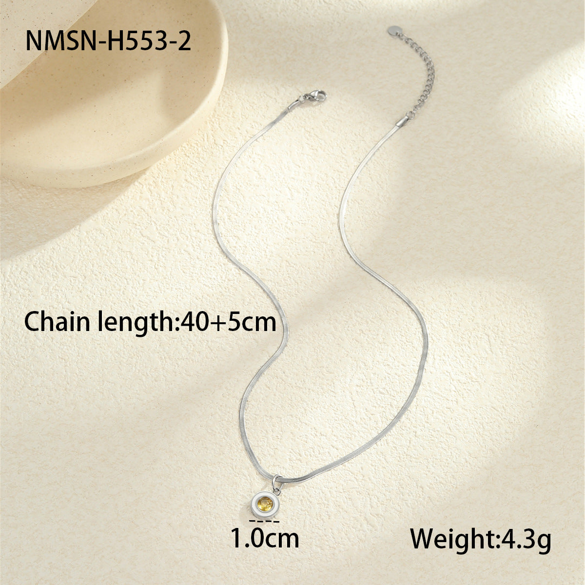 Collana minimalistica geometrica in acciaio inossidabile con intarsio di zirconi colorati per donna, catena clavicola galvanizzata