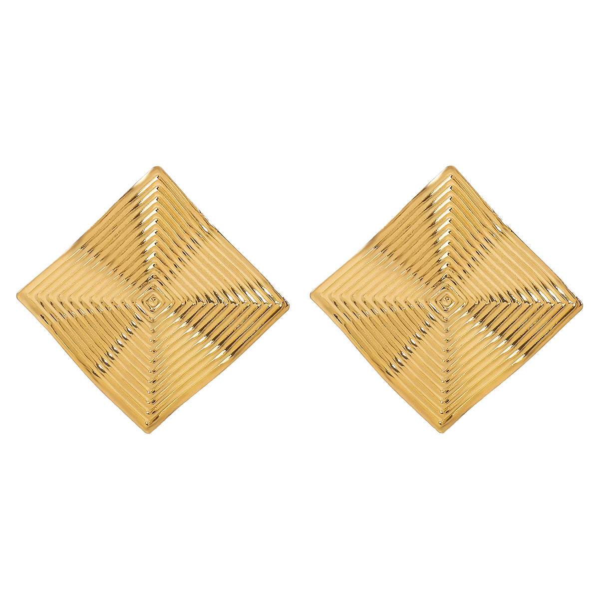Orecchini geometrici vintage da donna, borchie in lega con finitura placcata, gioielli minimalisti per tutti i giorni
