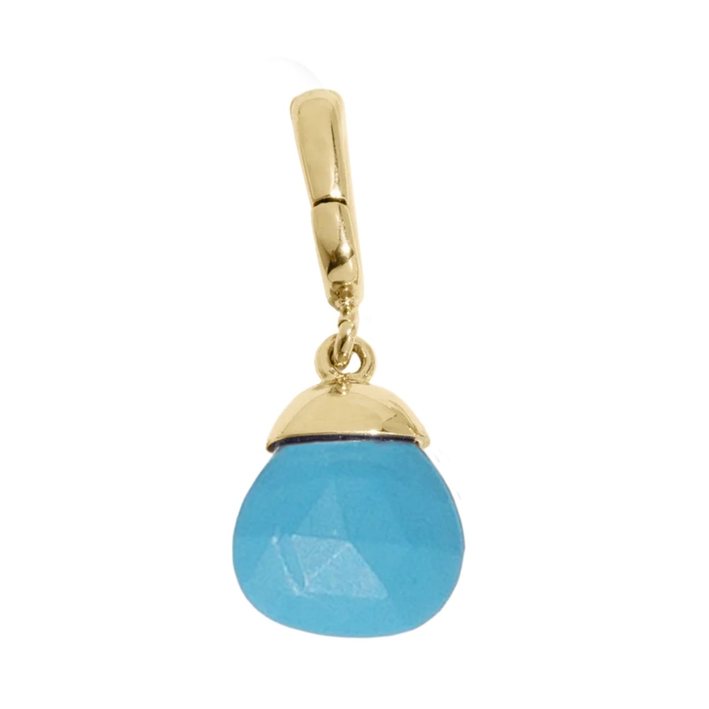 Colorful Birthstone Cubic Zirconia Teardrop Plated Stainless Steel Necklace