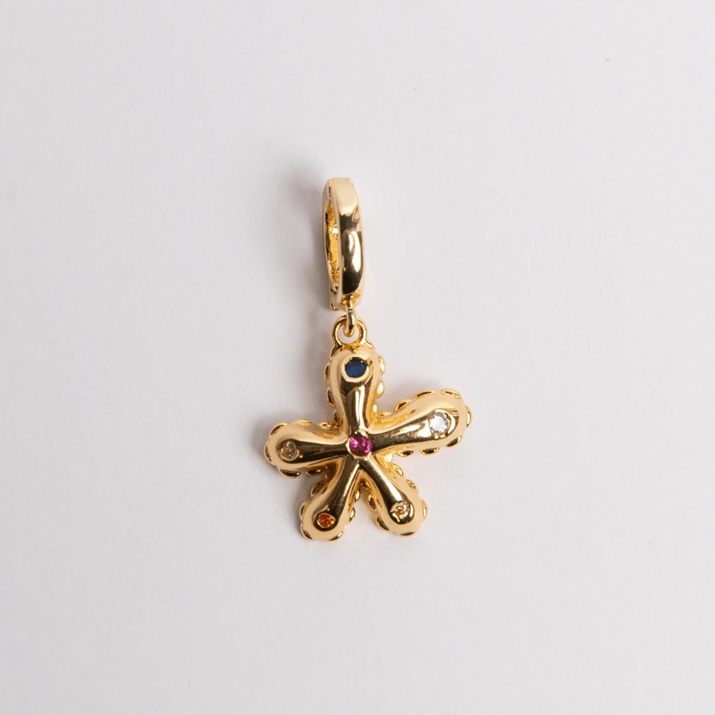 Minimalist Stainless Steel Plated Heart Moon Star Cross Geometric Pendant with Rhinestone