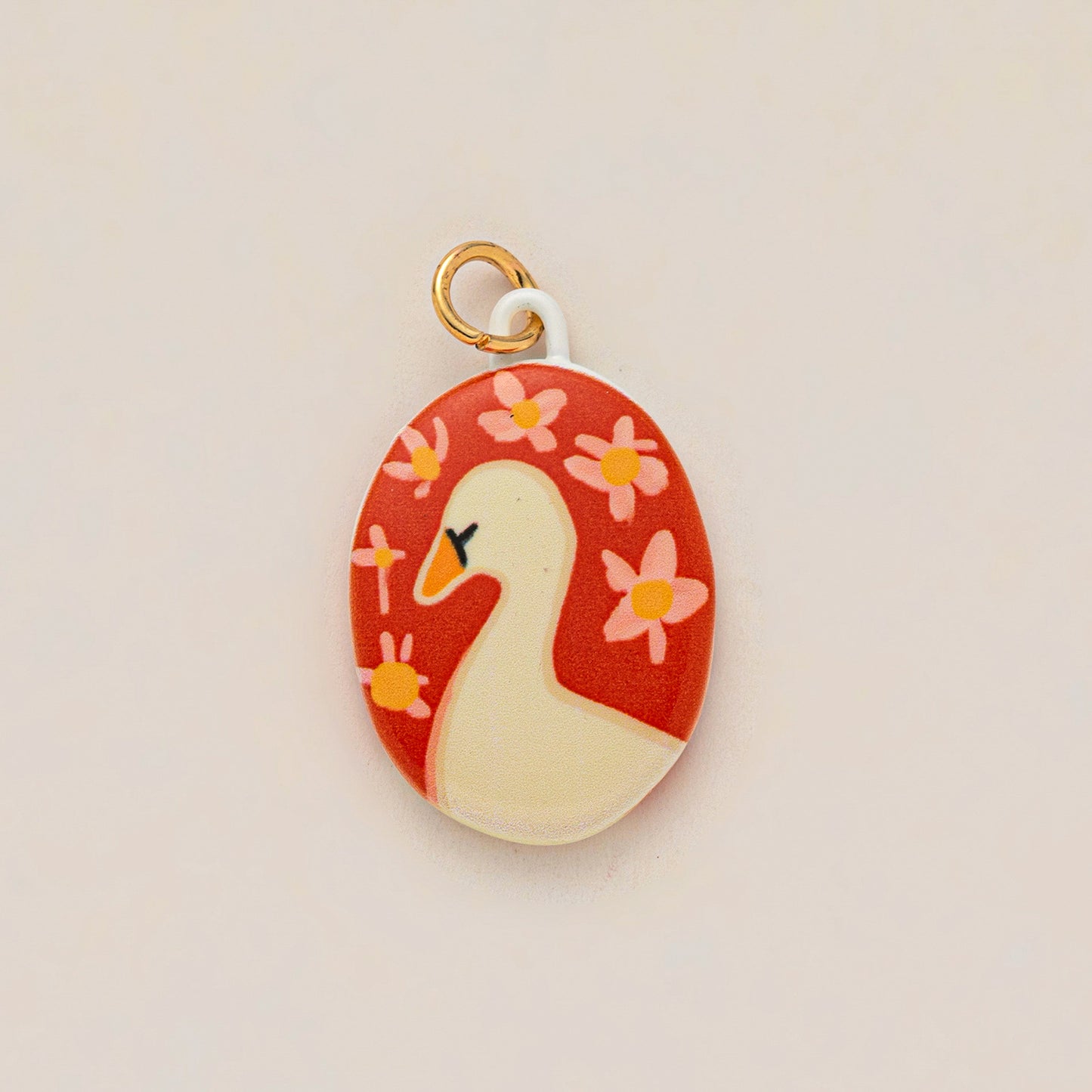 Elegant Casual Drip Oil Plated Brass Heart Geometric Pendant Necklace with Floral and Cartoon Charms