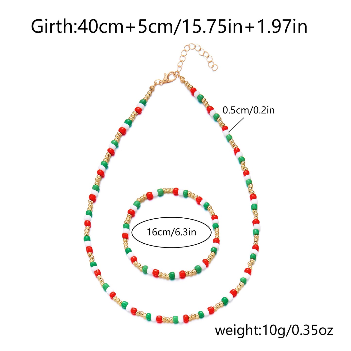 Collar geométrico bohemio de cuentas para mujer con abalorios de resina y detalles artesanales, collar de cadena con medallón navideño de colores