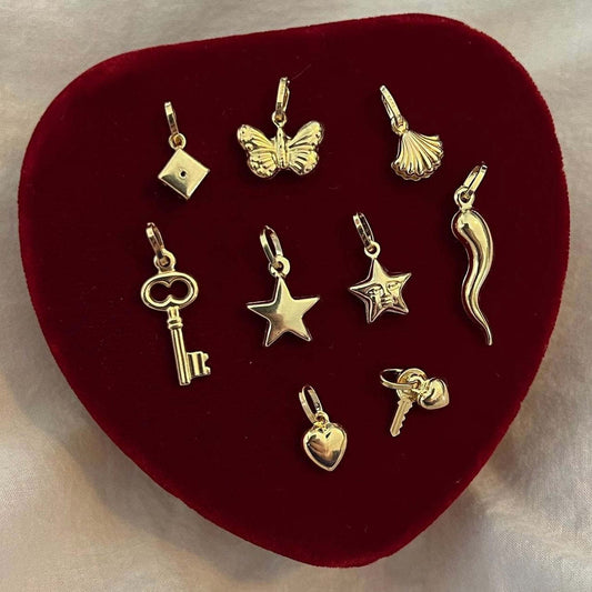 Elegant Business Stainless Steel PVD Heart Geometric Star Butterfly Key Chili Pendant Necklace for Unisex