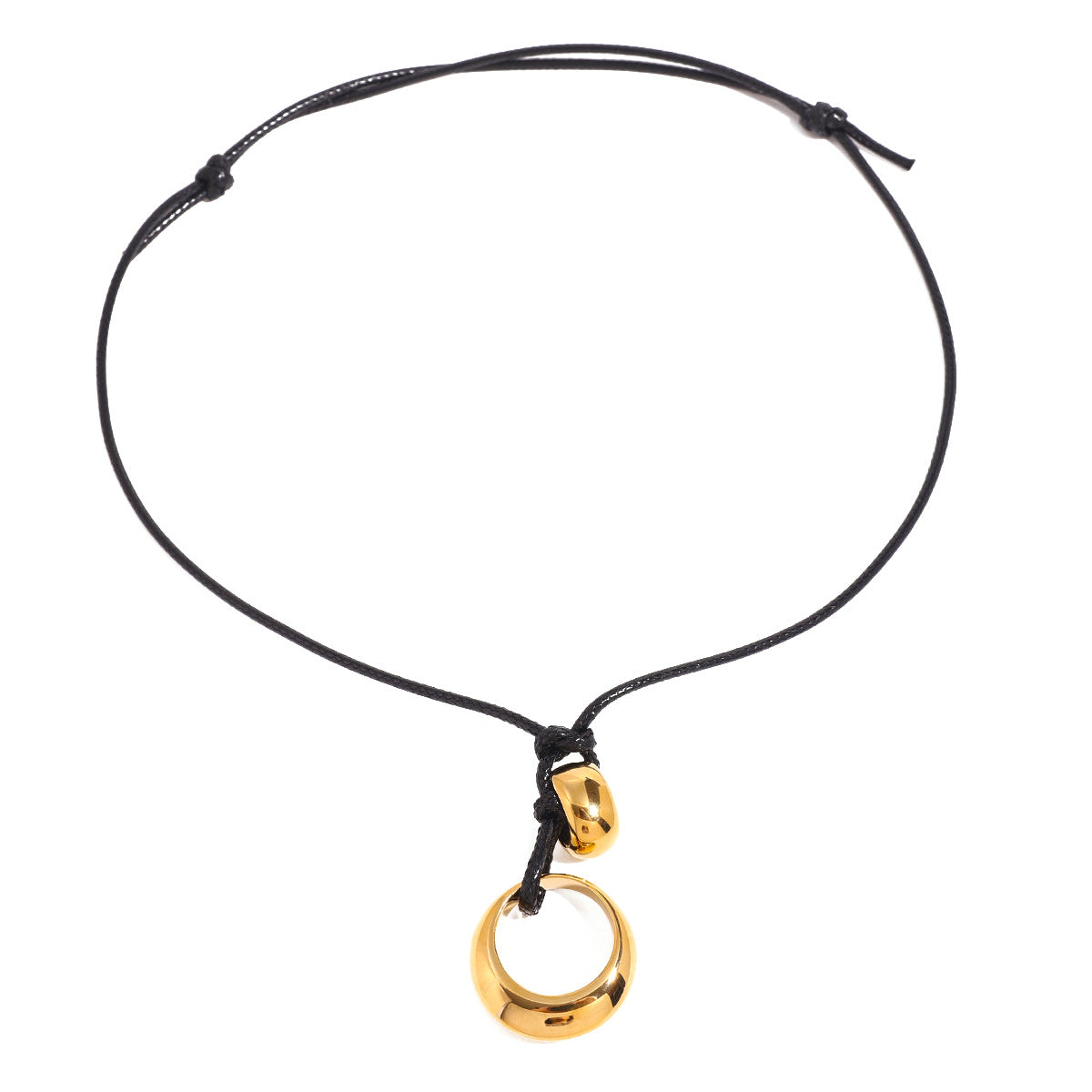 Collana geometrica in acciaio inossidabile con pendente in acciaio al titanio, finitura galvanizzata, gioielli da donna alla moda stile ufficio