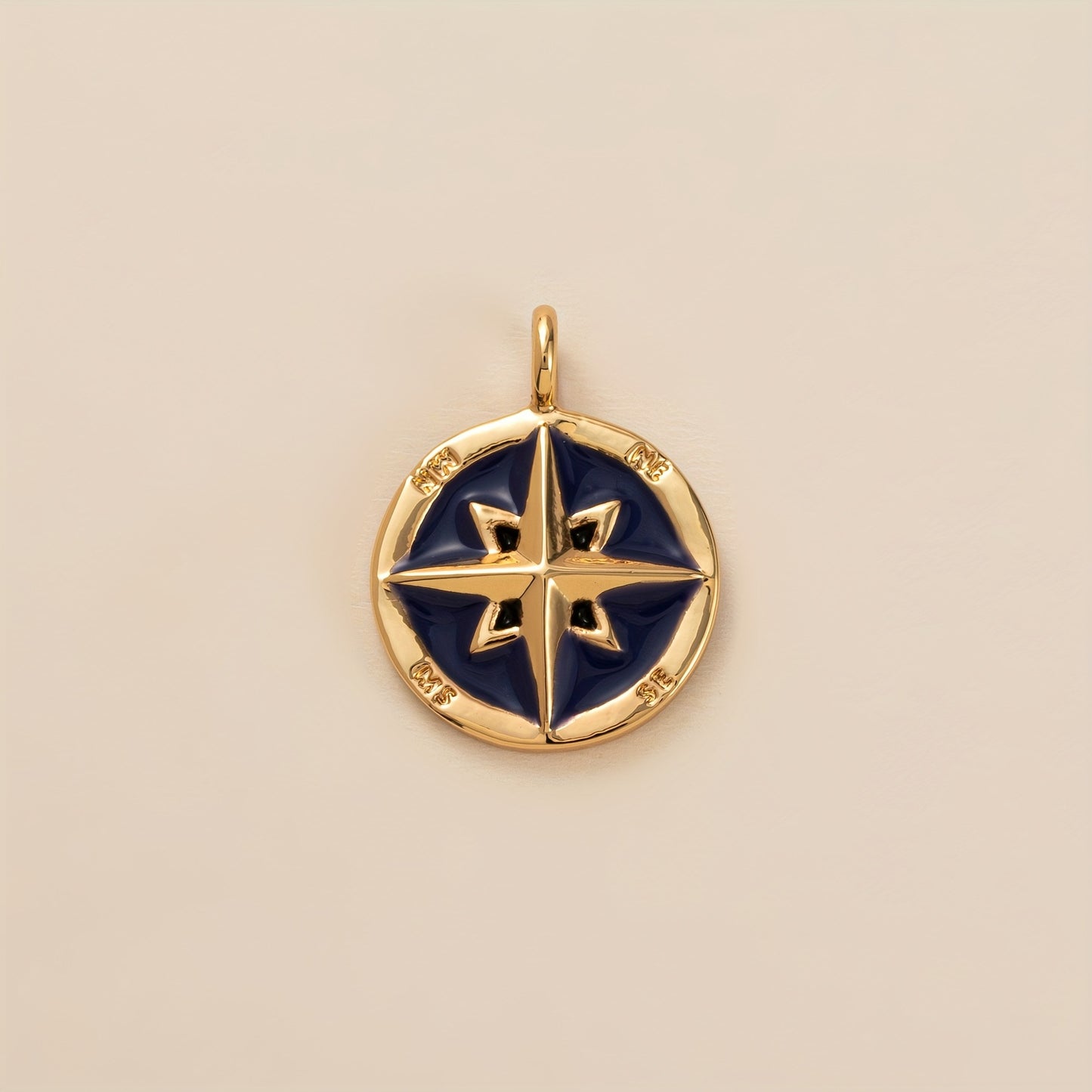 Vintage Gold Plated Brass and Stainless Steel Cross Charm Bar