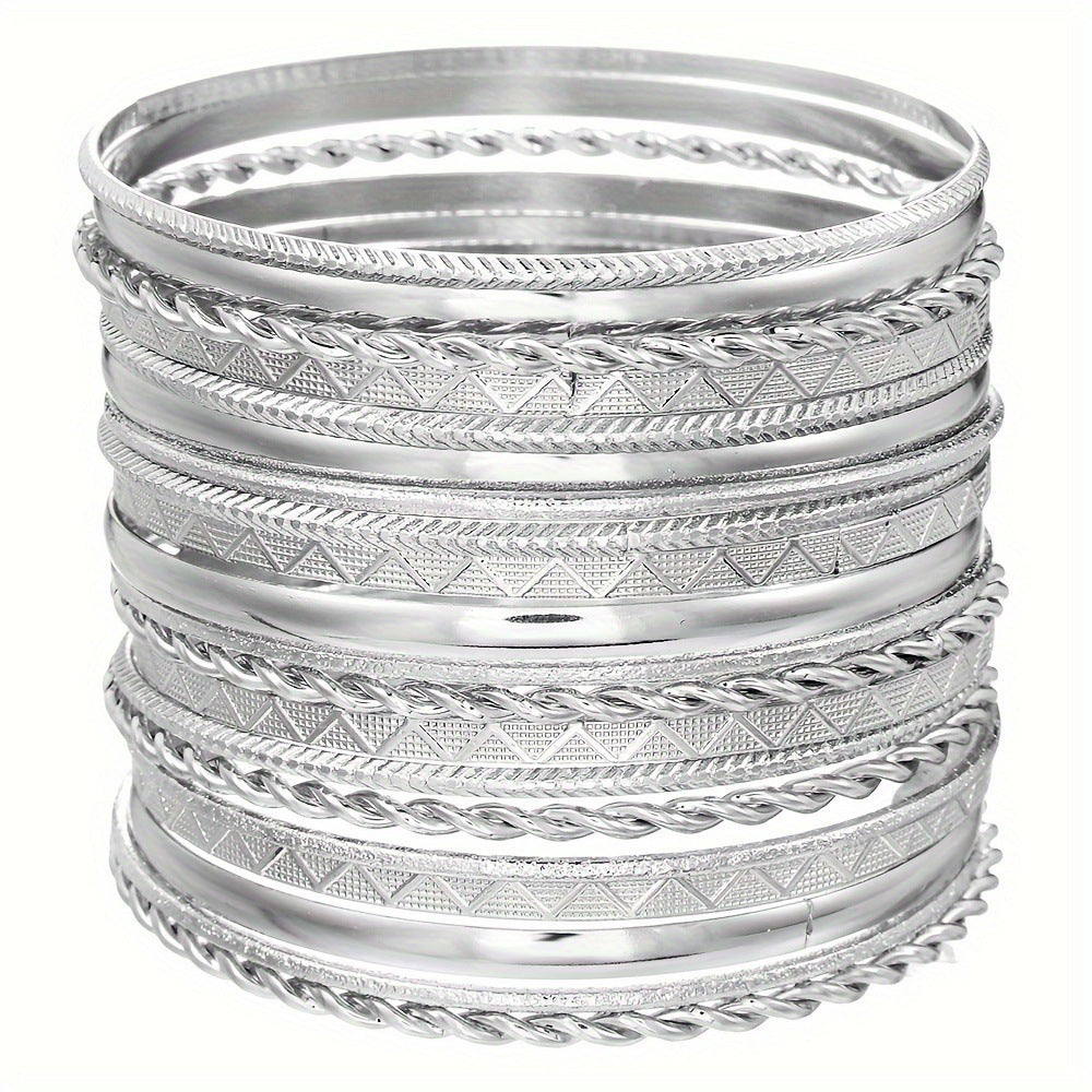 Minimalist Bohemian Multi-Layer Blade Link Bracelet in Alloy with Plated Finish for Women