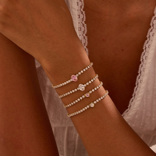 Fashionable Geometric Titanium Steel Bracelet with Zircon Inlay, Electroplated Stainless Steel Luxury Women's Hand Jewelry