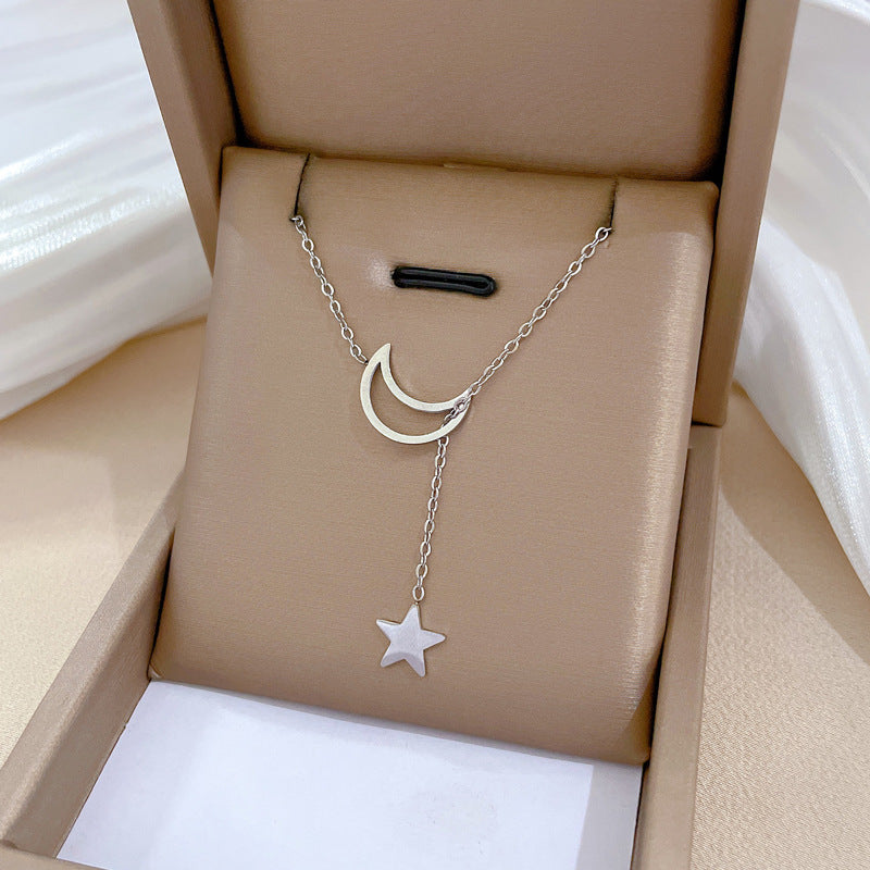 Geometric Minimalist Titanium Steel Plated Necklace with Stainless Steel 304 Pendant for Unisex