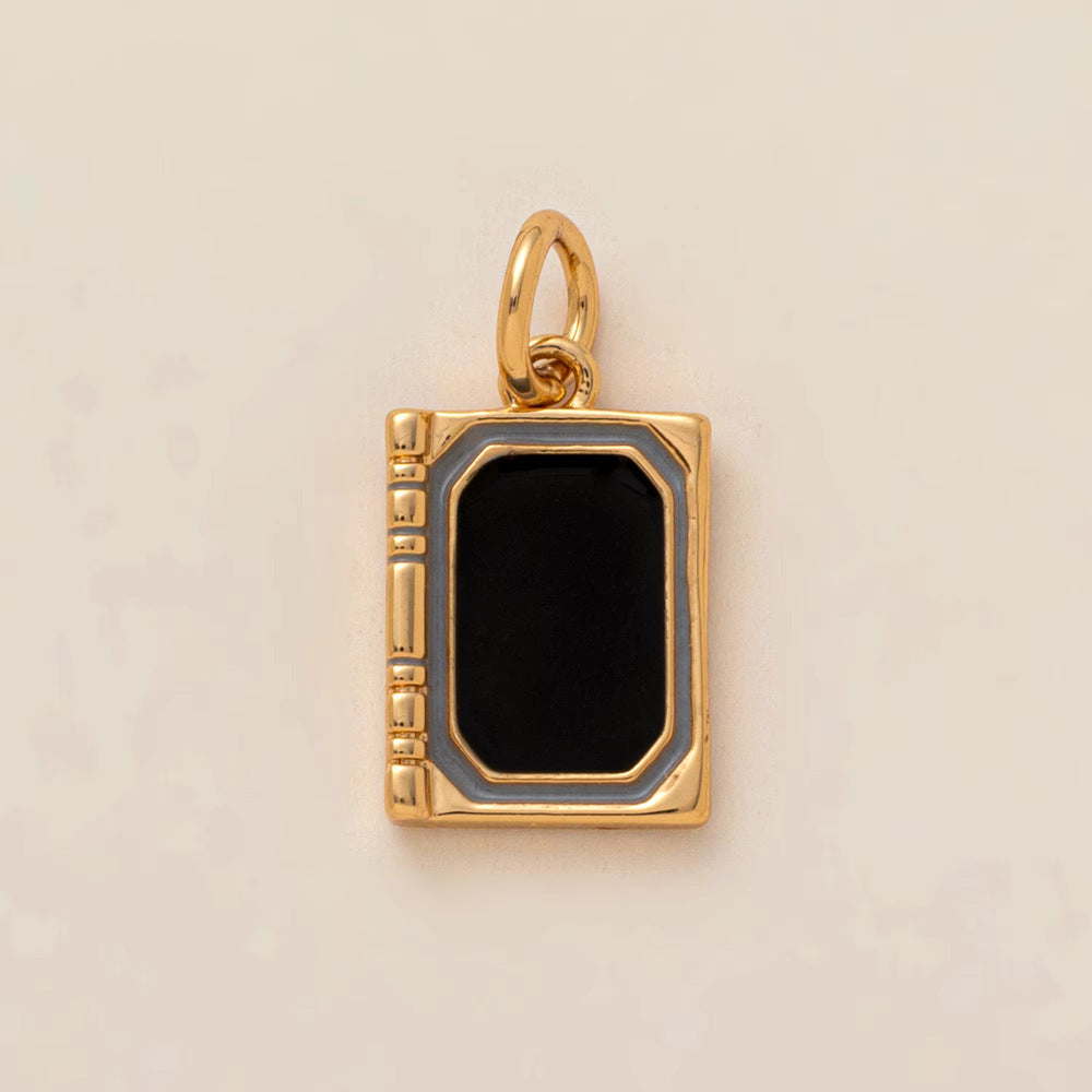 Minimalist Luxury 18K Gold Plated Brass Cubic Zirconia Letter Geometric Pendant Necklace for Unisex