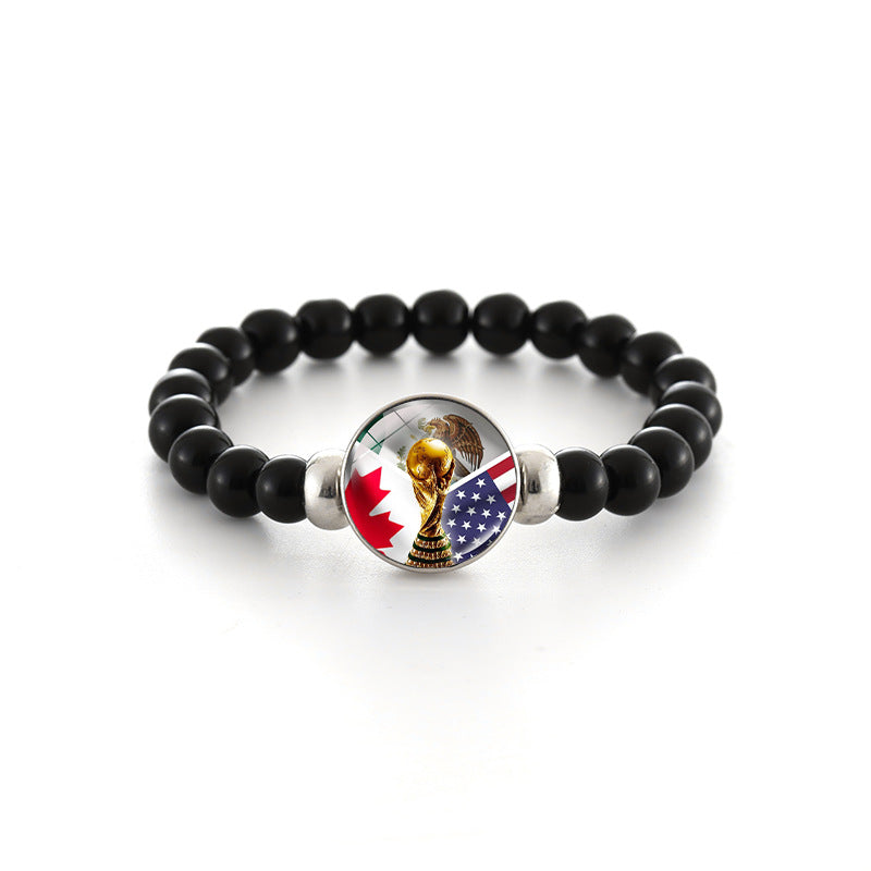 Braccialetto geometrico con perline di cristallo, gioielli alla moda unisex