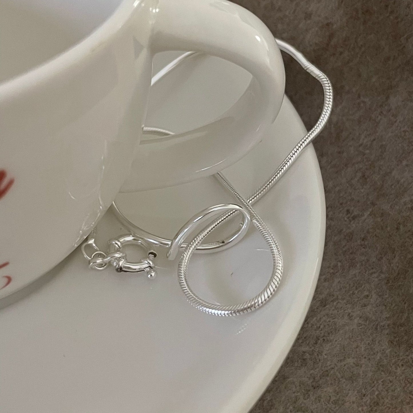 Minimalist 925 Sterling Silver Plated Geometric Irregular Bracelet for Women