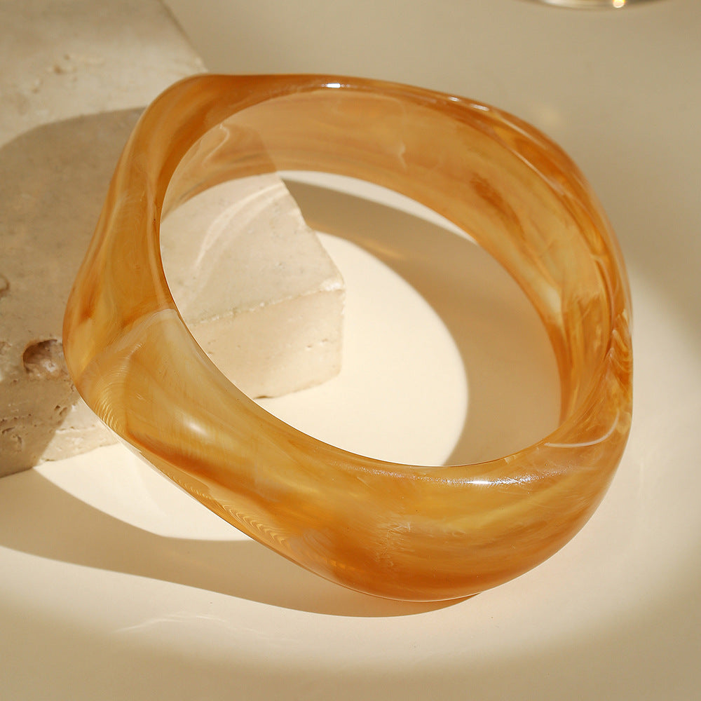 Geometric Marble Texture Acrylic Bracelet