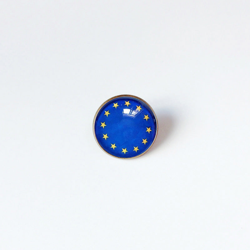 Pin de Solapa de Aleación Esmaltado Personalizado con Diseño de Bandera del Mundo para Hombres y Mujeres