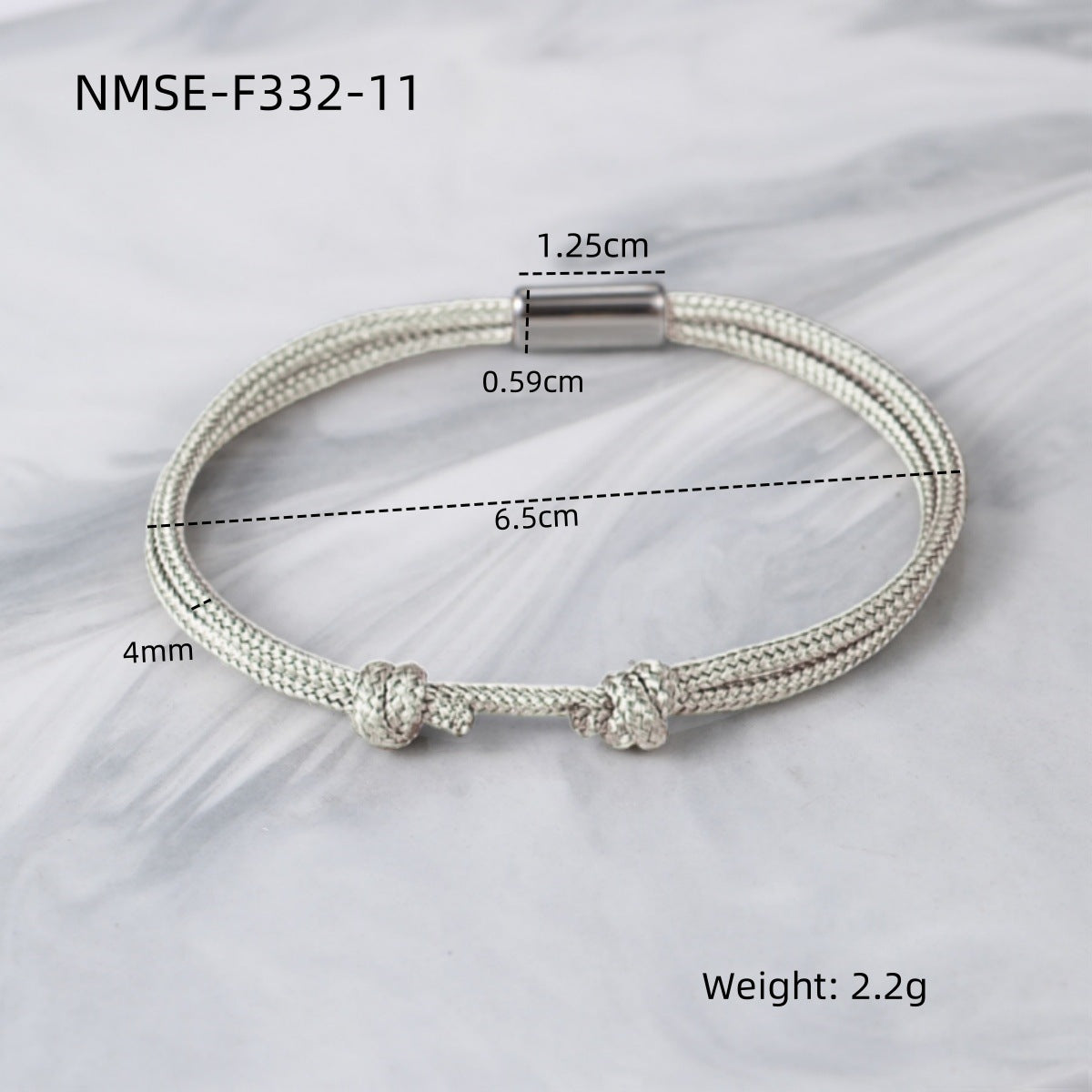 Elegant 18K Gold Plated Titanium Steel DIY Woven Adjustable Bracelet Charm Bar