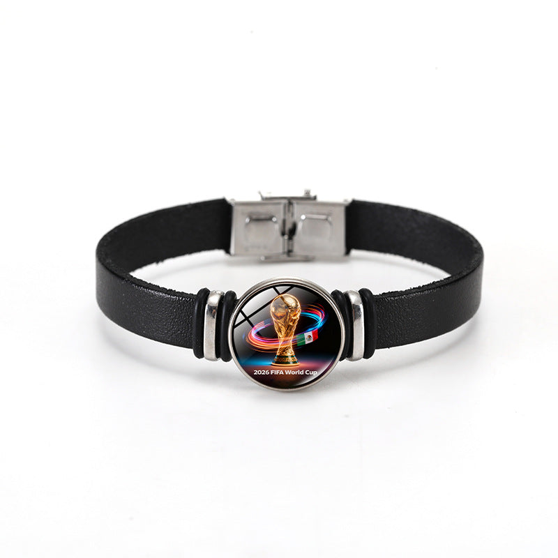 Casual Geometric Plated Leather Bracelet Unisex