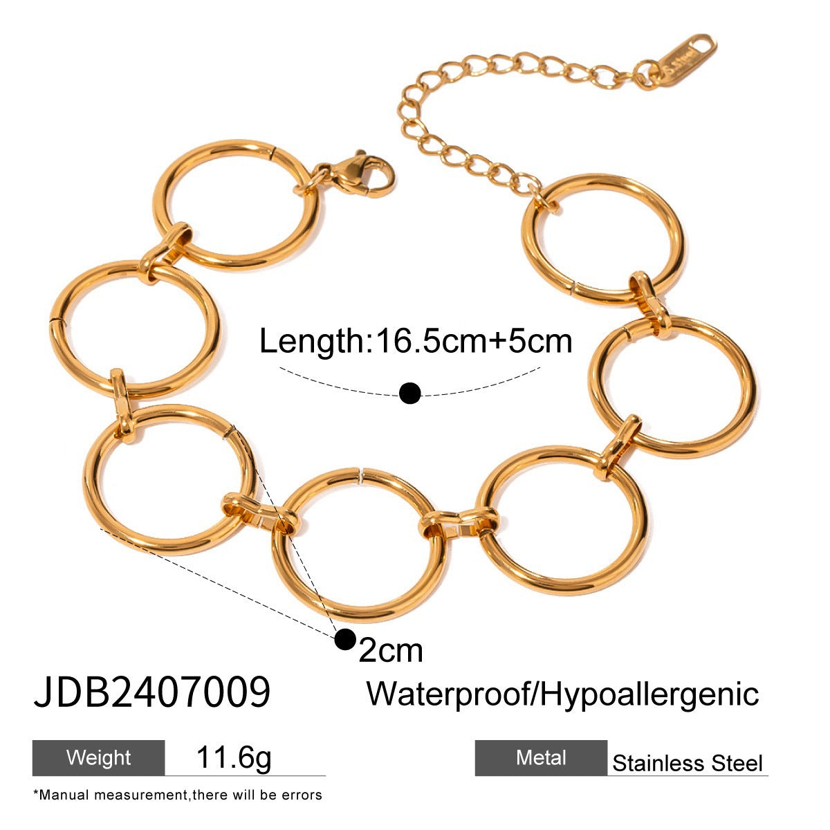 Minimalist Geometric Stainless Steel Plated Bracelet