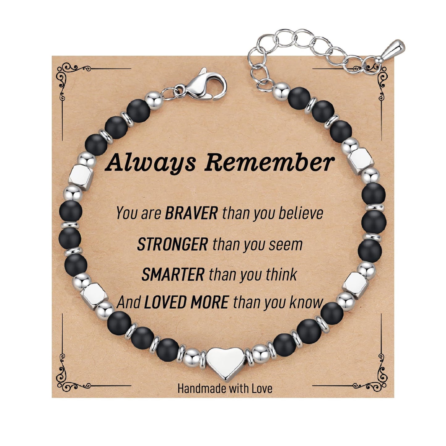 Fashion Heart Shaped Crystal Beaded Stainless Steel Bracelet for Women