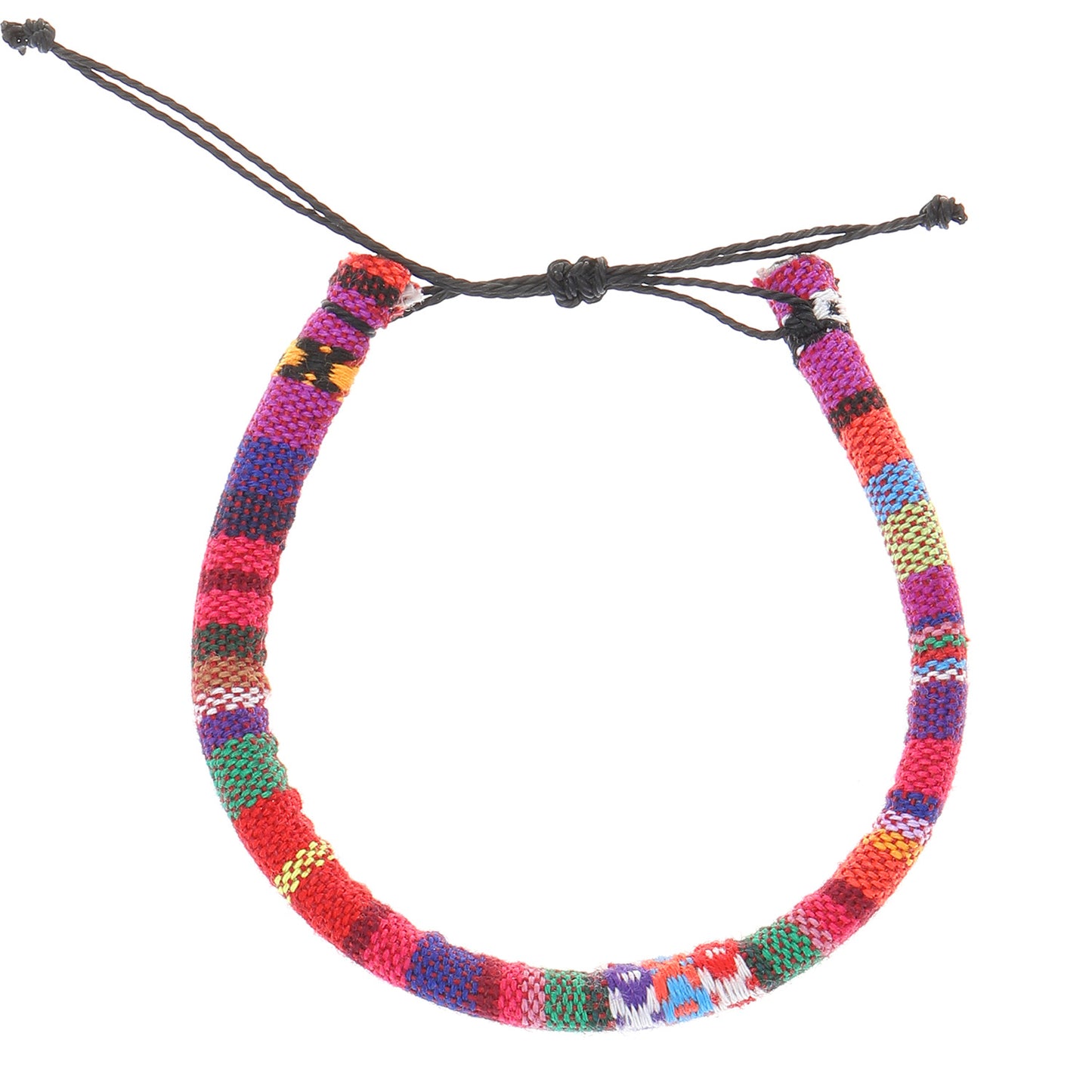 Braccialetto dell'Amicizia Bohemien in Tessuto Intrecciato Gradiente Arcobaleno Unisex Fatto a Mano con Cordino Intrecciato