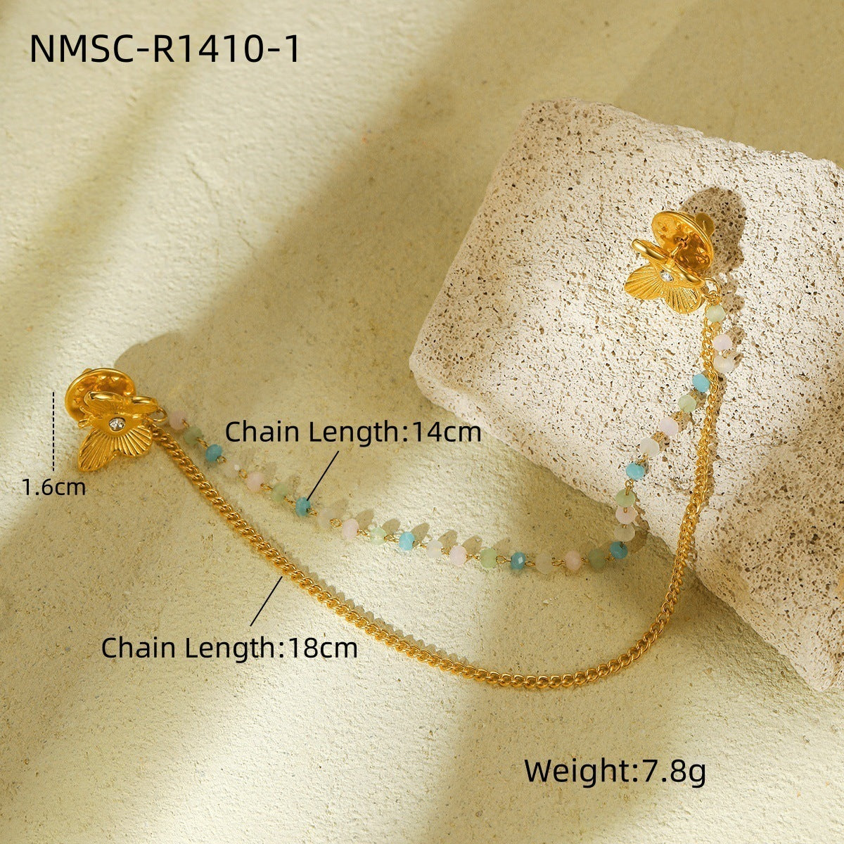 Spilla da Bavero a Farfalla alla Moda in Acciaio Inossidabile con Intarsi in Strass per Uomini e Donne, Design Geometrico Galvanizzato con Finitura Premium