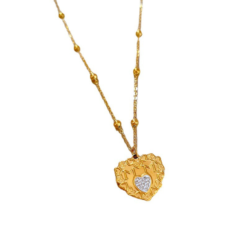 Collar Minimalista de Acero de Titanio Geométrico con Dije de Acero Inoxidable 304 Bañado para Unisex