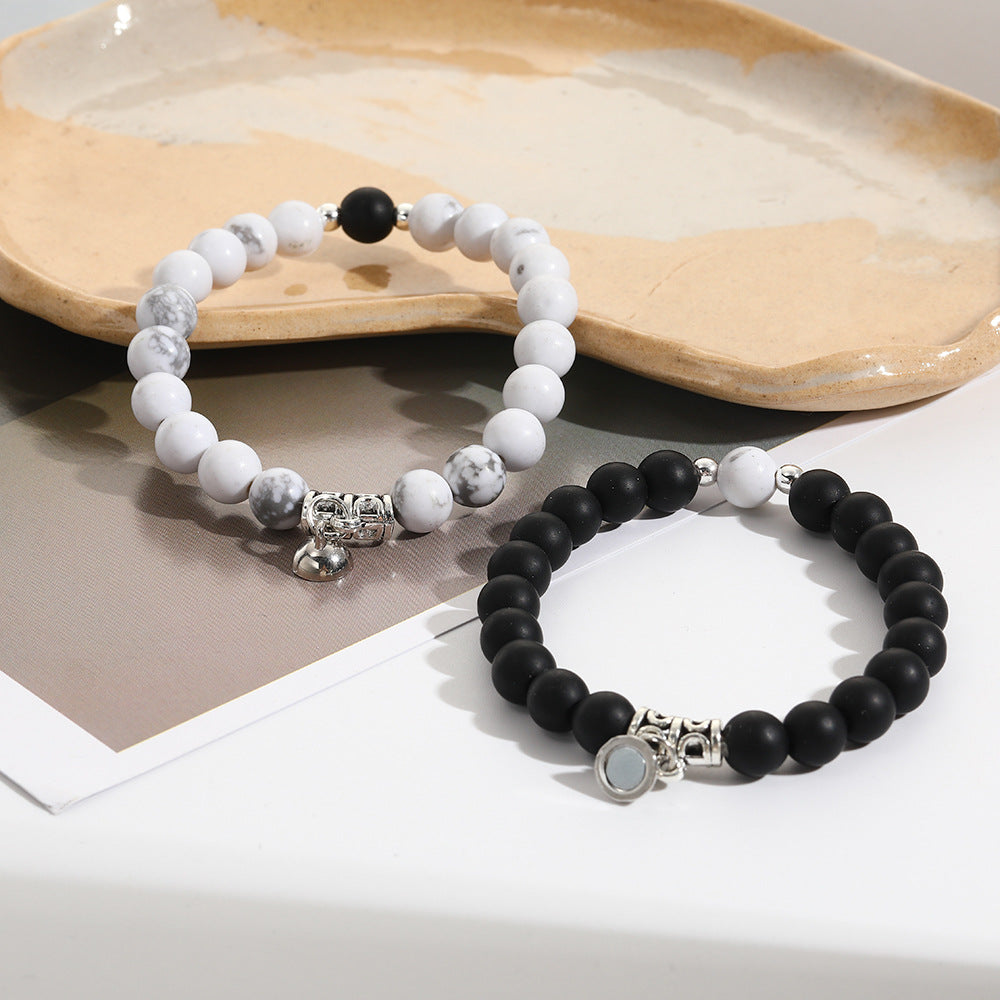 Geometric Round Turquoise Plated Bracelet Set