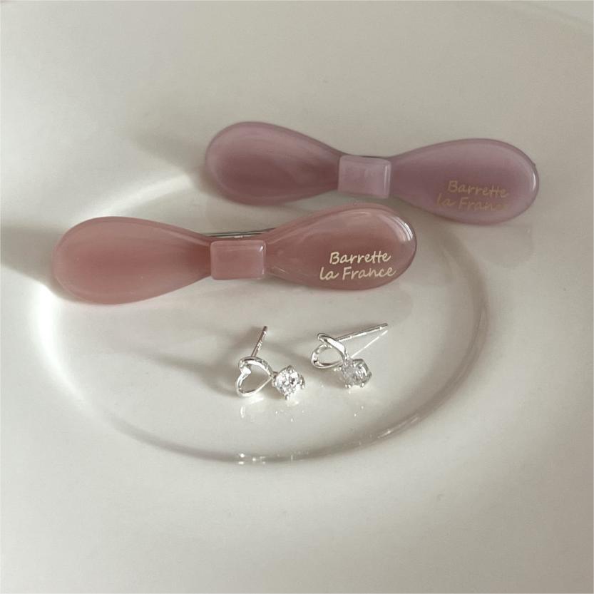Minimalist Heart-Shaped 925 Sterling Silver Stud Earrings with Zircon Inlay and Rhodium Plating