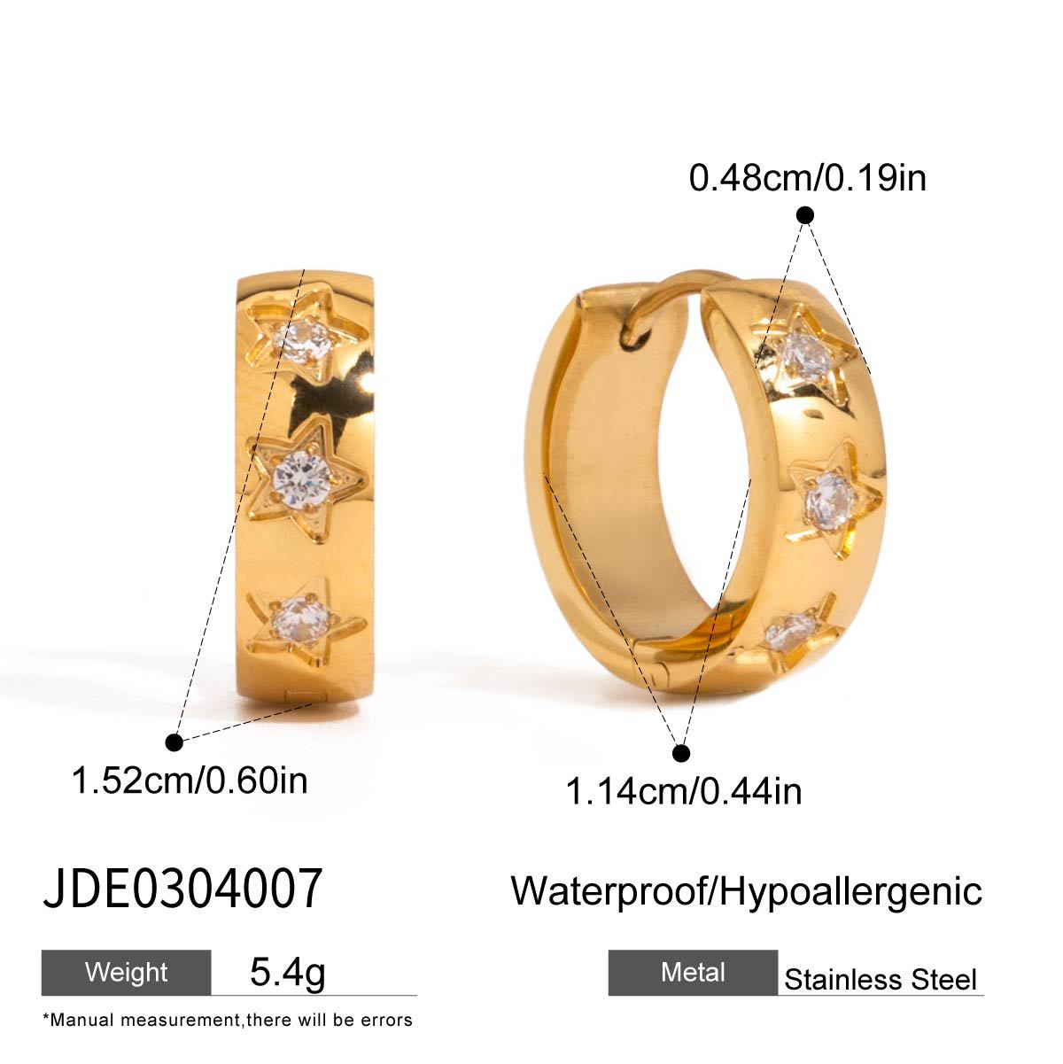 Orecchini Minimalisti a Cuore in Acciaio Inossidabile con Strass, Ipoallergenici e Resistenti all'Ossidazione per Donna