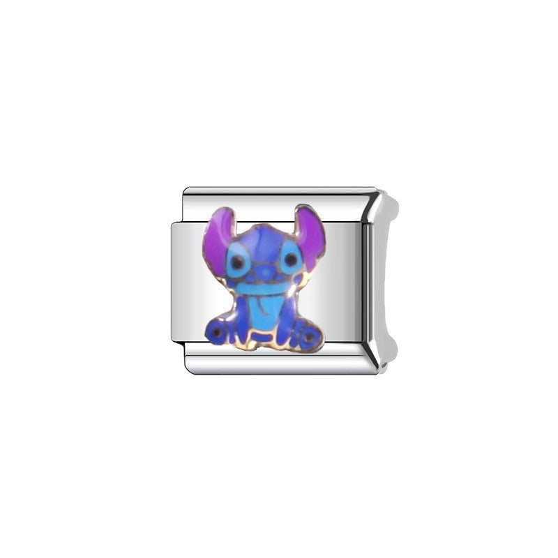Sweet Cartoon Plated Stainless Steel DIY Charm Bar Bracelet Unisex