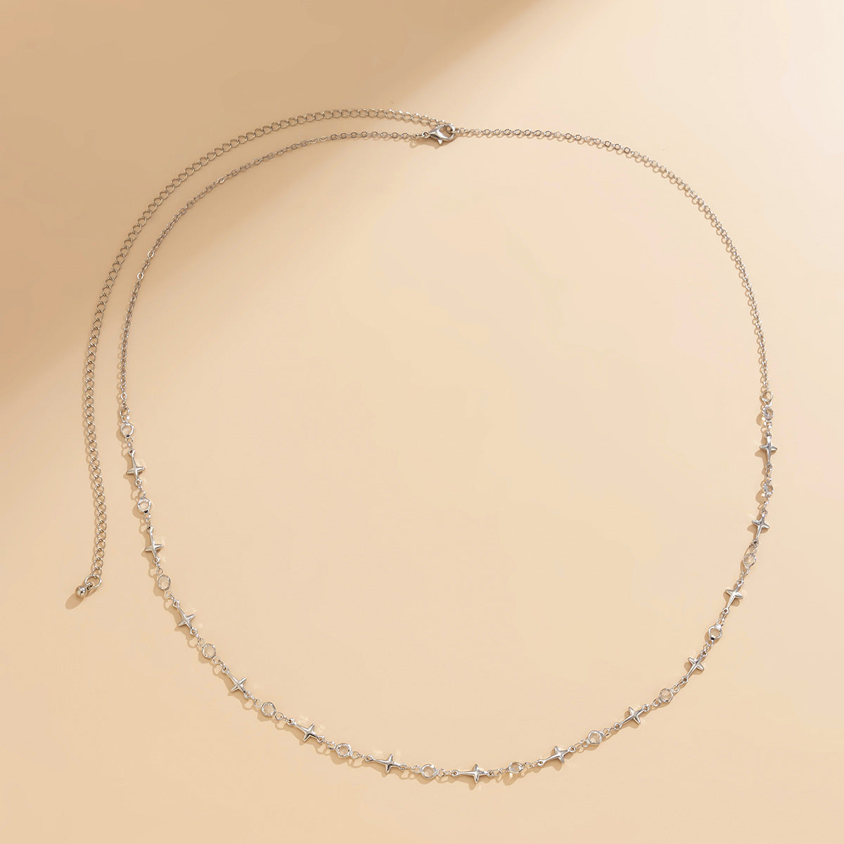 Colorful Crystal Star Tassel Alloy Waist Chain for Women