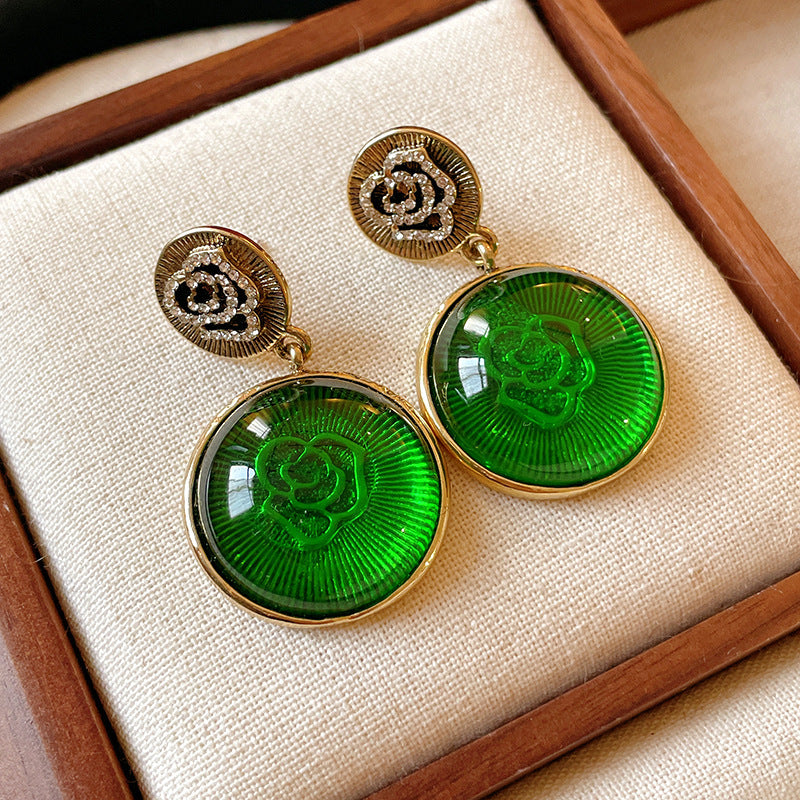 Vintage Geometric Earrings for Women with Gold-Plated Copper Base and Stainless Steel Posts, Bohemian-Inspired Lightweight Dangle Design
