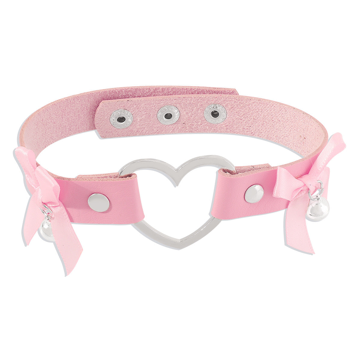 Collana girocollo in pelle geometrica minimalista spigolosa con fibbia in metallo da donna