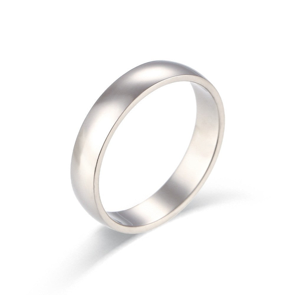 Anello minimalista geometrico in acciaio inossidabile con placcatura in oro 18 carati e zirconi micro-pavé da donna