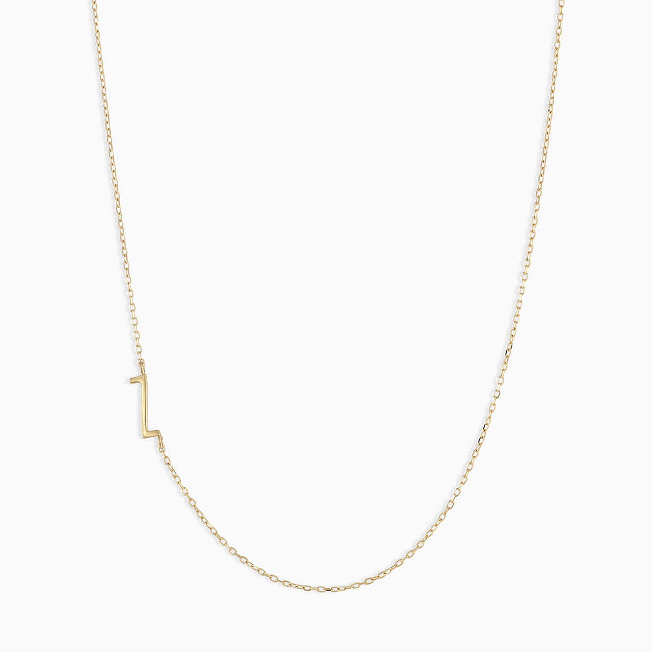 Collana con ciondolo a lettera maiuscola minimalista in acciaio inossidabile da donna con catena a maglie e finitura placcata