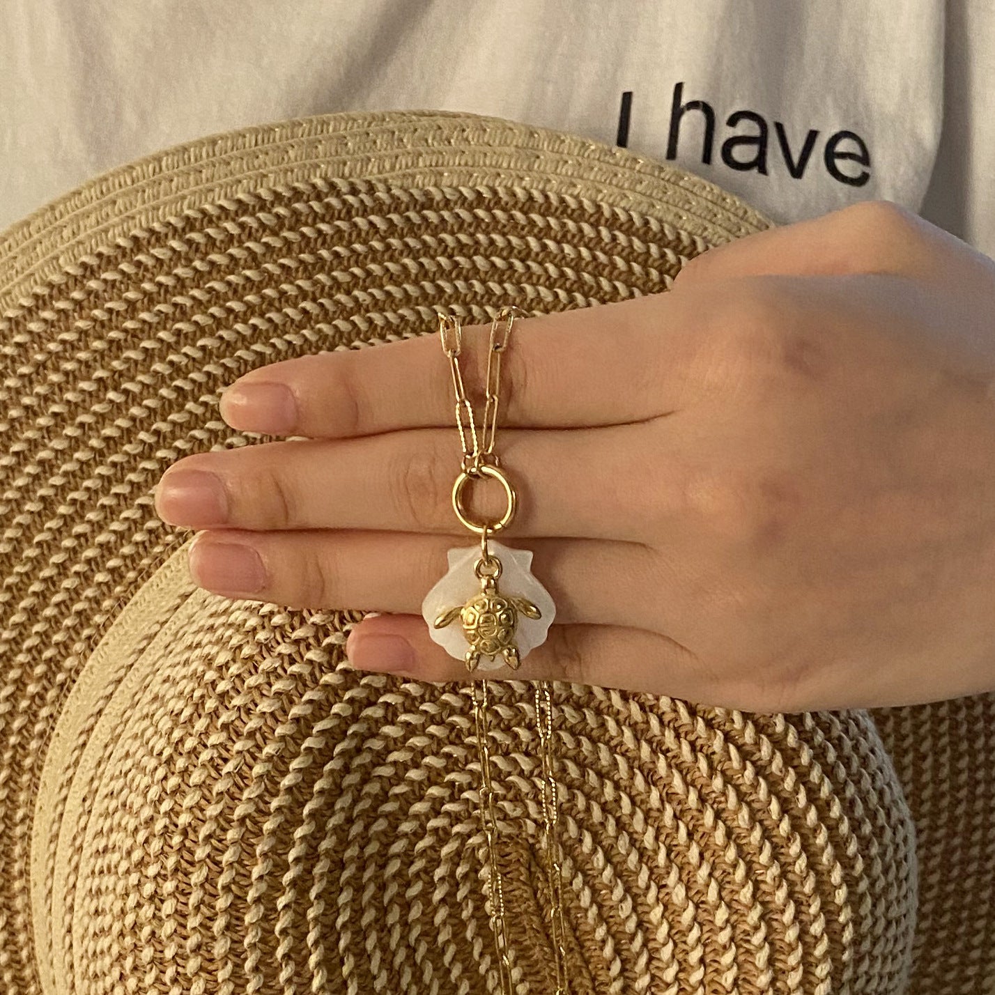 Collana con Pendente Personalizzata a Forma di Stella Marina e Delfino in Acciaio Inossidabile con Finitura Placcata per Donna