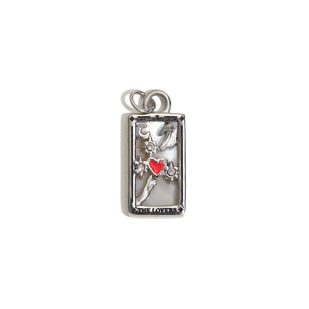 Fashionable Geometric Sun Star Tarot Pendant Necklace in Stainless Steel with 18K Gold Plating