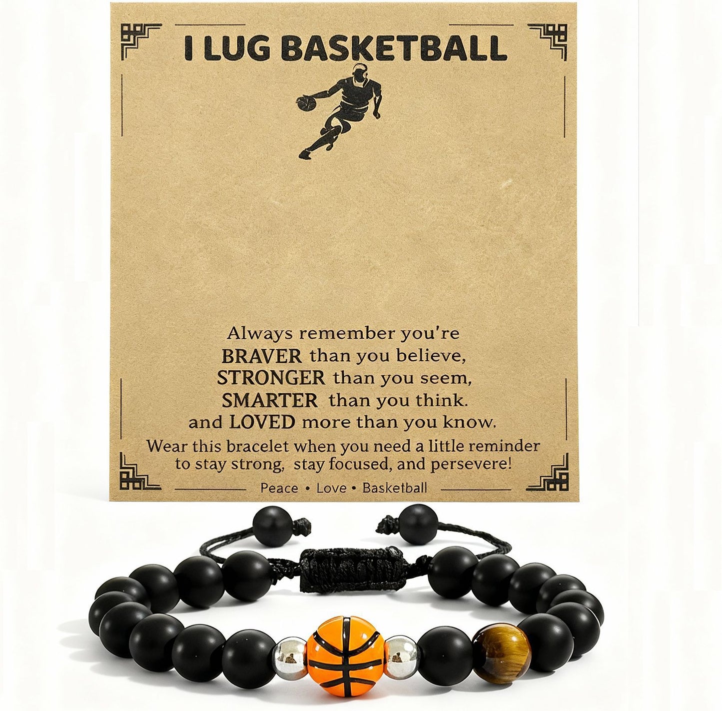 Matte Black Tiger Eye Stone Geometric Beaded Bracelet Unisex Handmade Woven