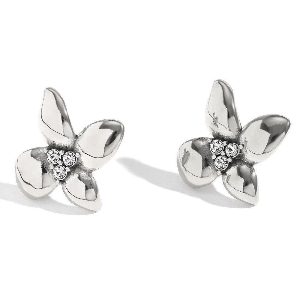 Vintage Floral Ring in Stainless Steel with 18K Gold Plating for Women