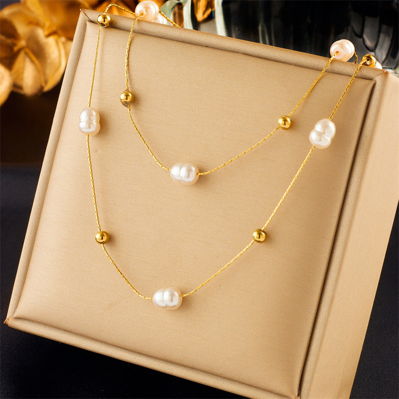 Vintage-Inspired Butterfly Pendant Necklace with Rhinestone Inlay on Stainless Steel Chain for Women